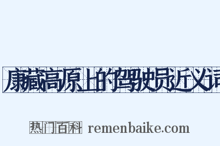 康藏高原上的驾驶员近义词是什么意思的图片